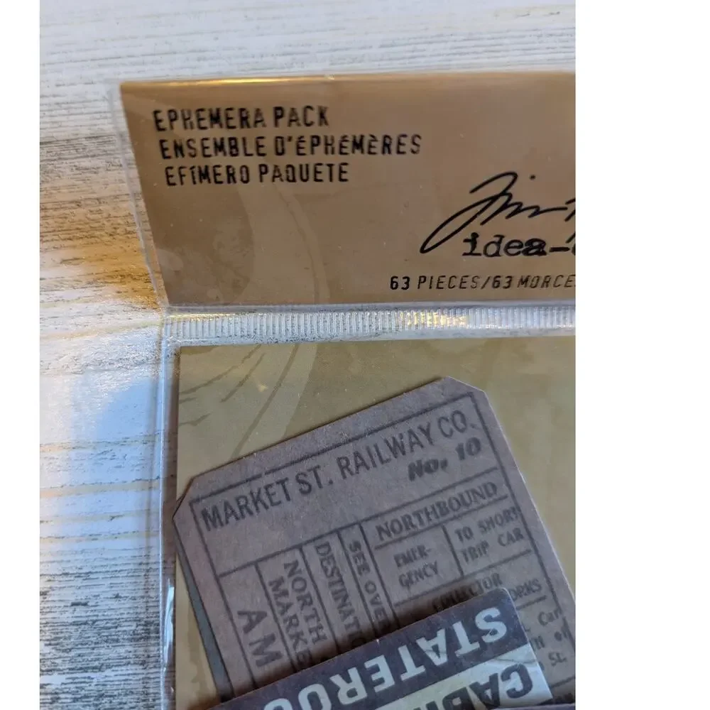 TIM HOLTZ Idea-ology Ephemera Ribbon Gears Steampunk Mixed Media Bundle Lot of 3 - Picture 8 of 11